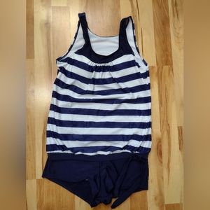 Tankini Swimsuit M Navy